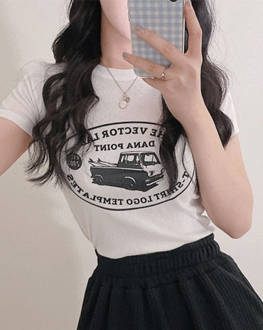 [무배] 트럭 로고 핏대박 티셔츠 (3color)